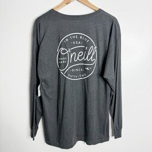 NWT O'Neill Men's Large‎ Long Sleeve Shirt Gray Print